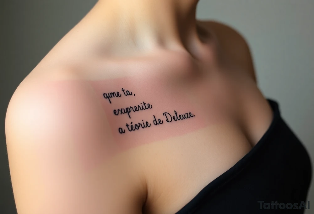 uma tatuagem que expresse a teoria de Deleuze tattoo idea
