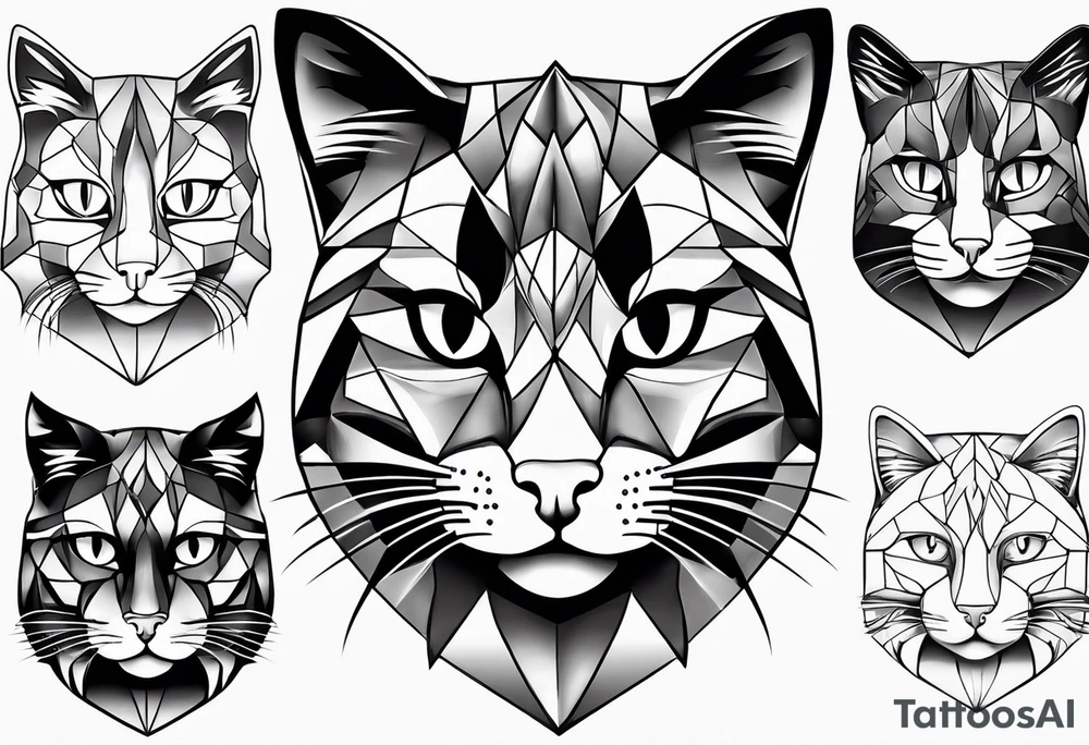 cats head tattoo idea