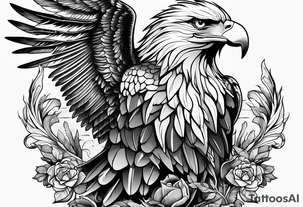 Eagle holding a lion tattoo idea