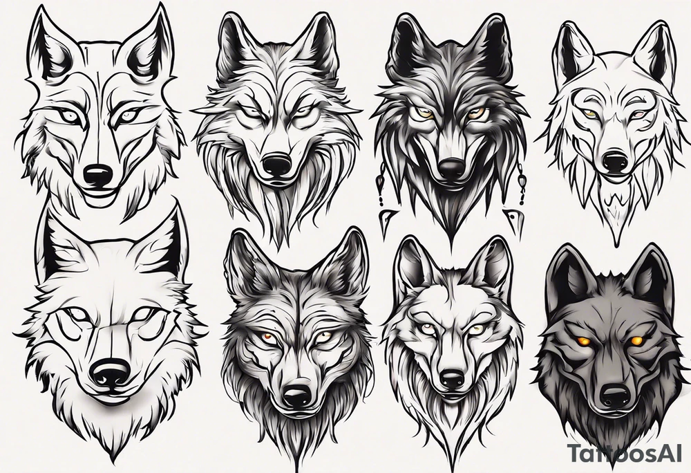 eyeless wolf tattoo idea