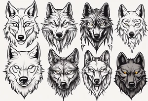 eyeless wolf tattoo idea