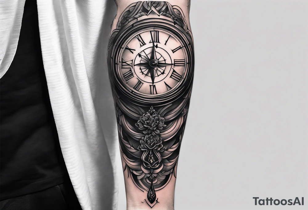 hanging rope shadow tattoo idea