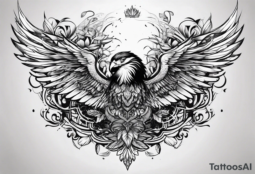 roots and wings tattoo idea