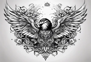 roots and wings tattoo idea