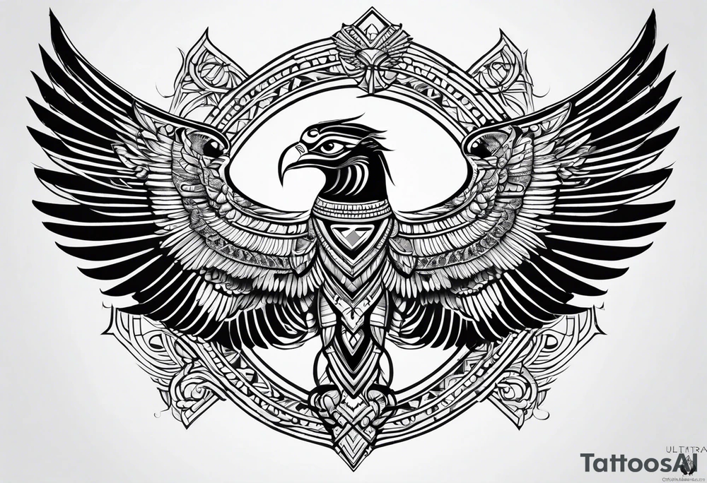 egyptian wings tattoo idea