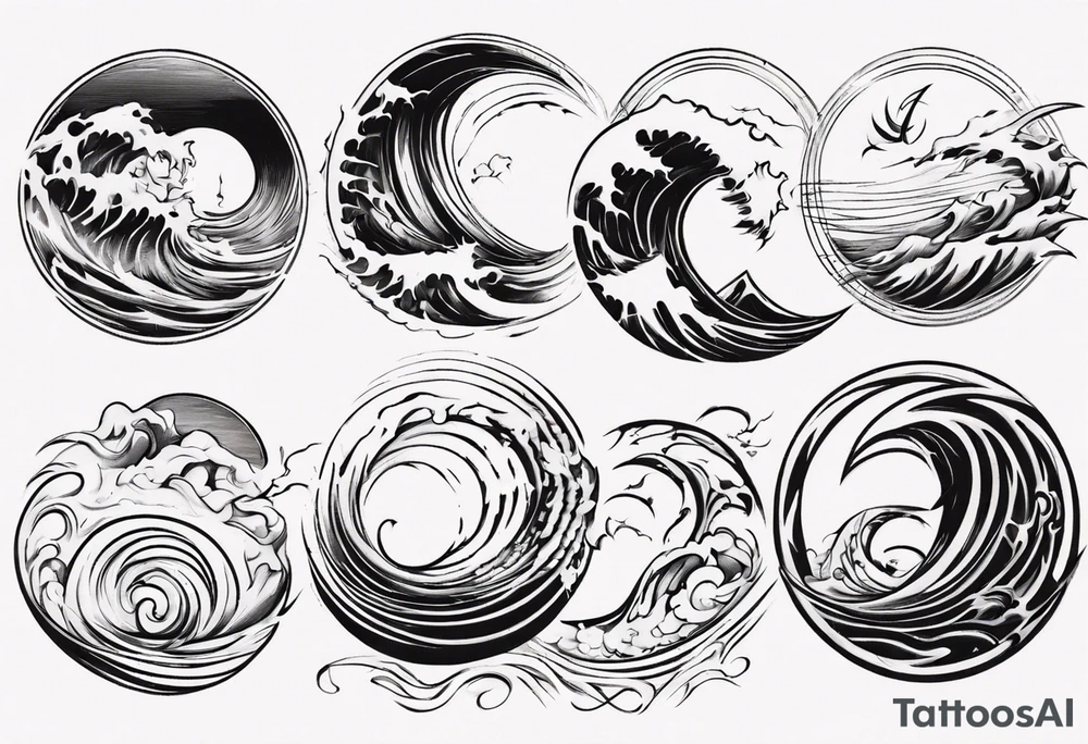 wind waves tattoo idea