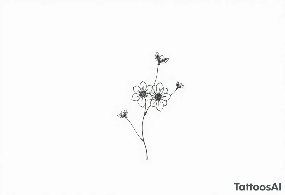 Small Flowers tattoo idea