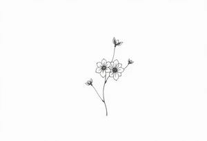 Small Flowers tattoo idea