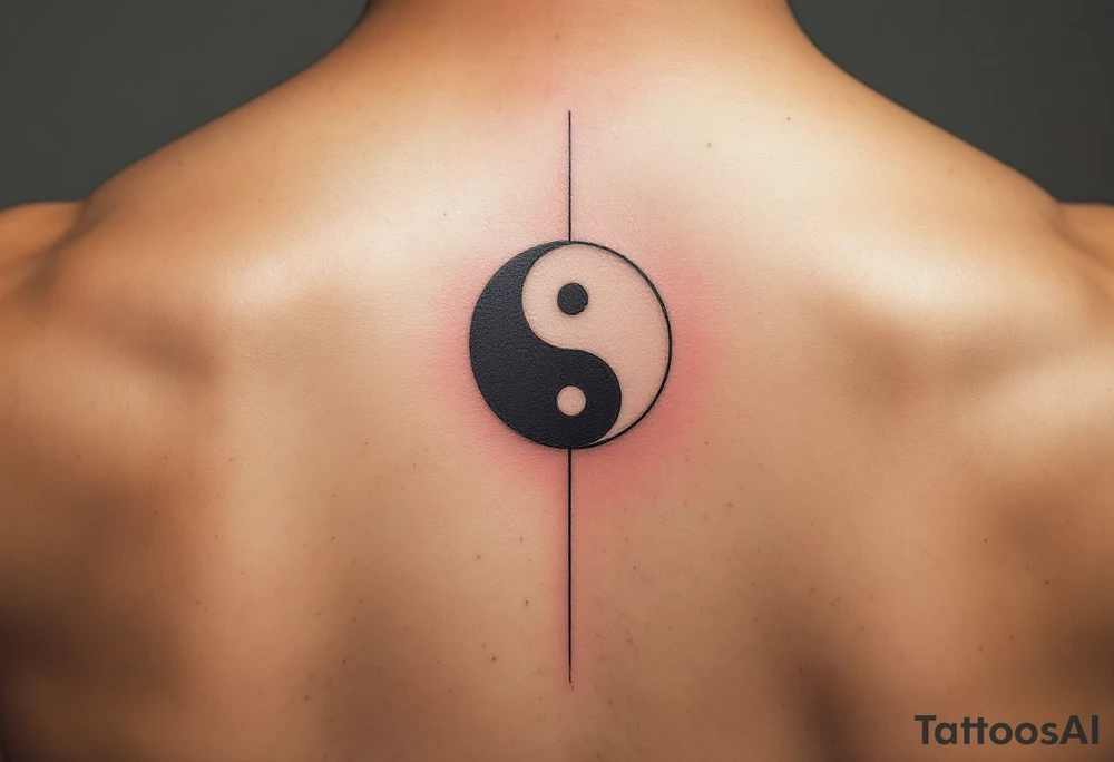 A yin-yang symbol split between two tattoos: the first half in black and white on one wrist, and the second complementary half in the same colors on the other wrist. tattoo idea