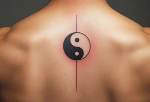 A yin-yang symbol split between two tattoos: the first half in black and white on one wrist, and the second complementary half in the same colors on the other wrist. tattoo idea