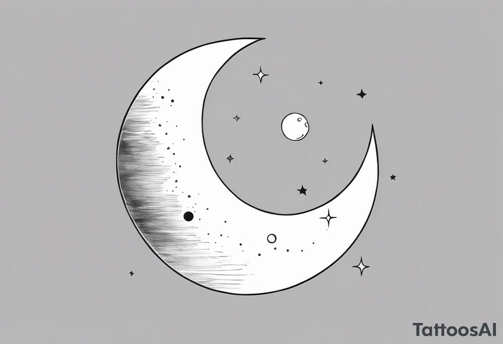Just a moon tattoo idea