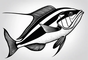 Moorish idol swimming tattoo idea