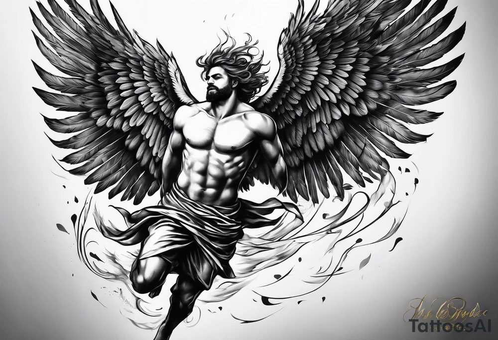 icarus falling tattoo idea
