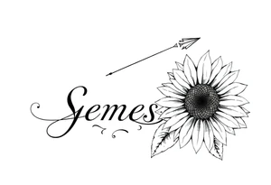 Sagittarius, name genesis and a sunflower tattoo idea