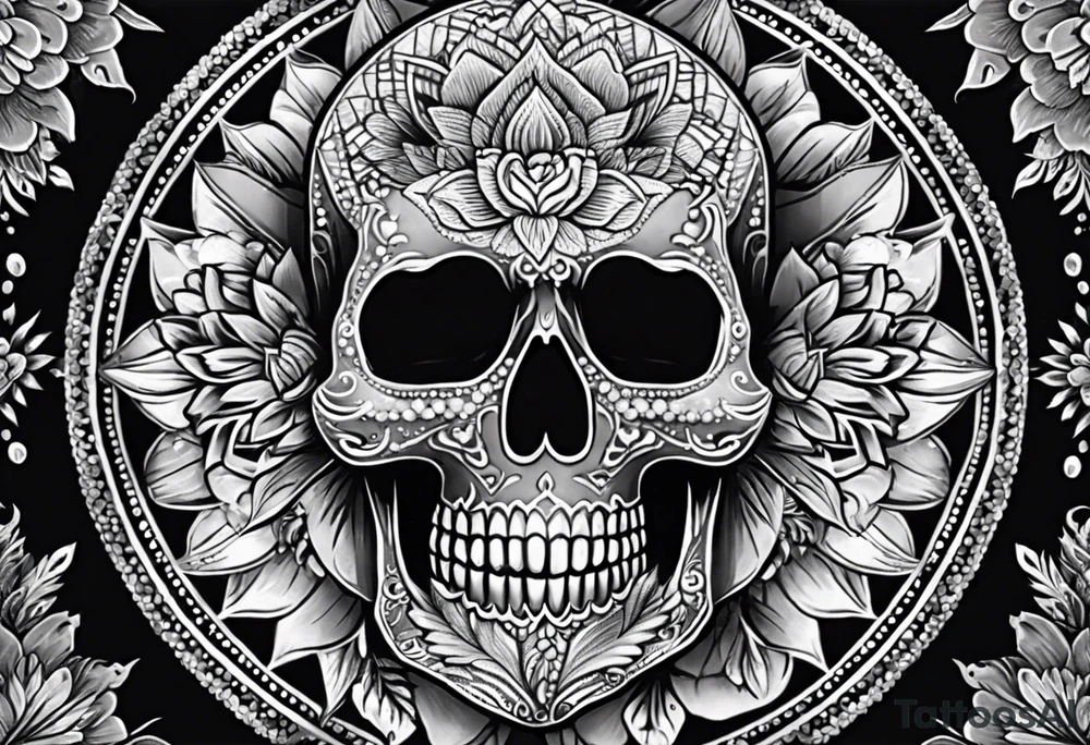 Skull mandala tattoo idea