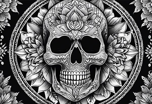 Skull mandala tattoo idea