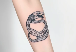 mystical snake wrapped around tattoo idea