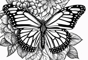 monarch butterfly tying in Mexican heritage with tying in grandparents tattoo idea