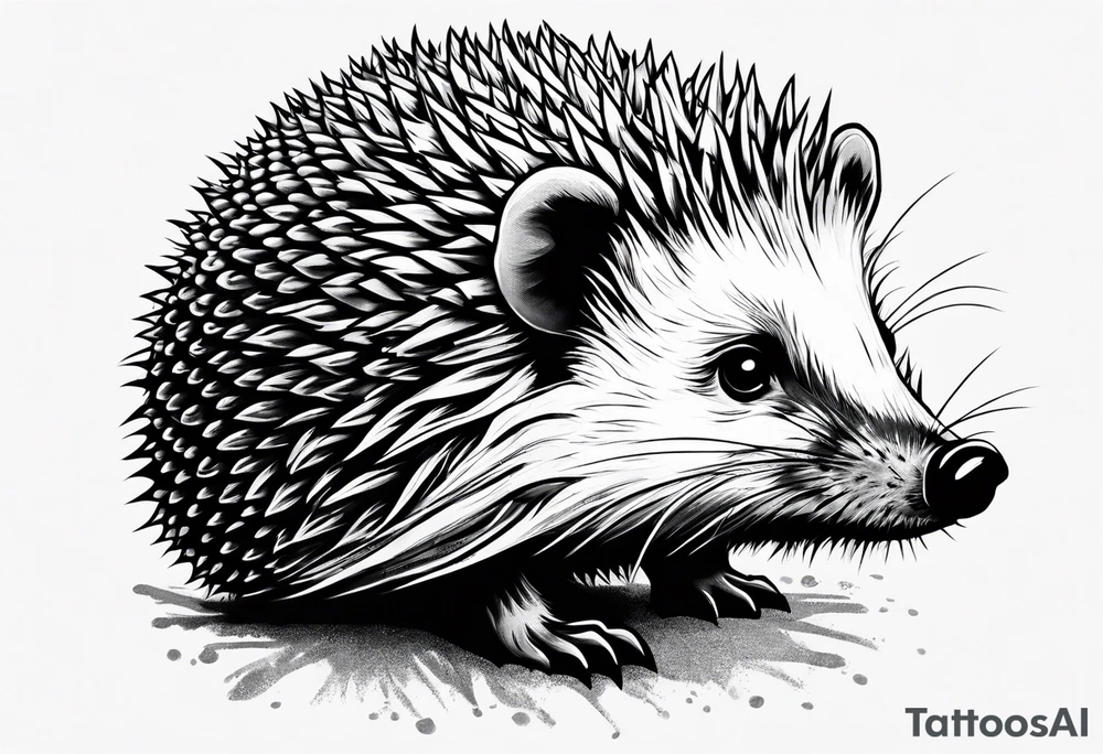 hedgehog with a grenade tattoo idea