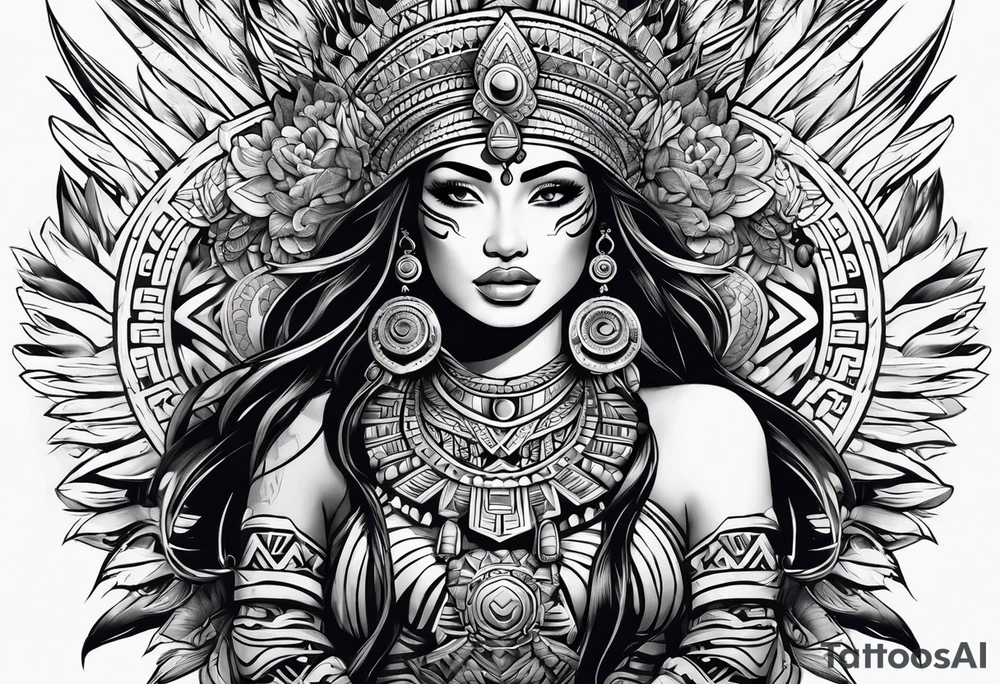 Aztec princess tattoo idea