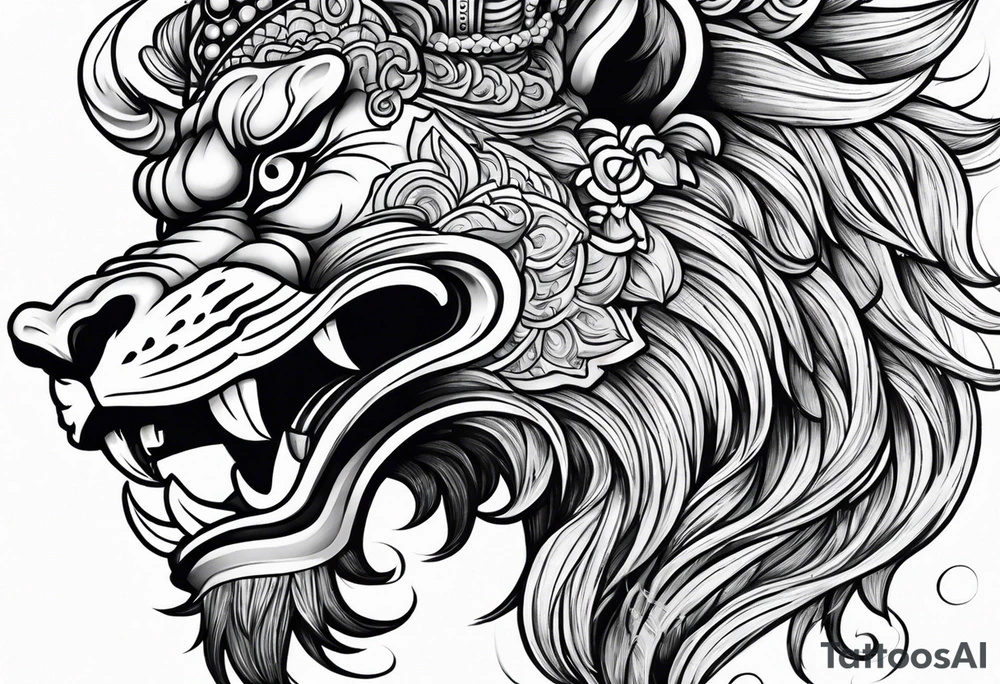 Barong side view tattoo idea