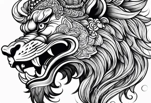 Barong side view tattoo idea