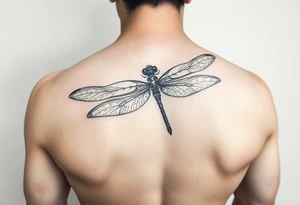 powerful, simple, and amazing dragonfly behind my ear tattoo that represents change, freedom and fresh start tattoo idea