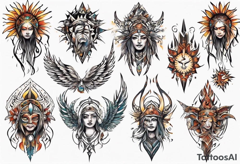 Light liberating people from fear tattoo idea
