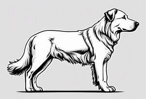 Big white dog those the member of family and most important animal in my life tattoo idea