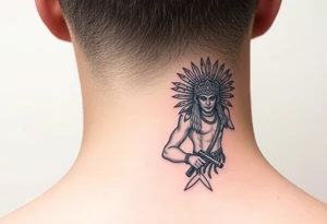Aztec hench man going to work tattoo idea