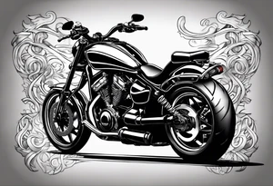 Create a biker tattoo with the yamaha logo tattoo idea