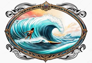 Surfboard tattoo idea