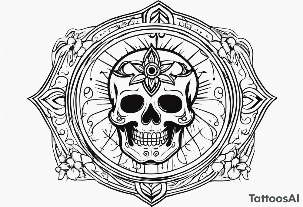 Santa muerte sigil tattoo idea