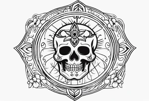 Santa muerte sigil tattoo idea