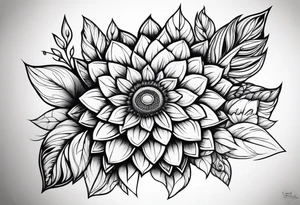 Indian blanket flower arrows tattoo idea