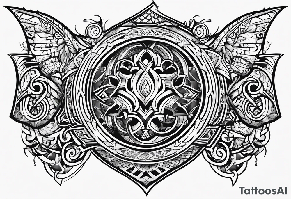 Scottish tribal tattoo idea