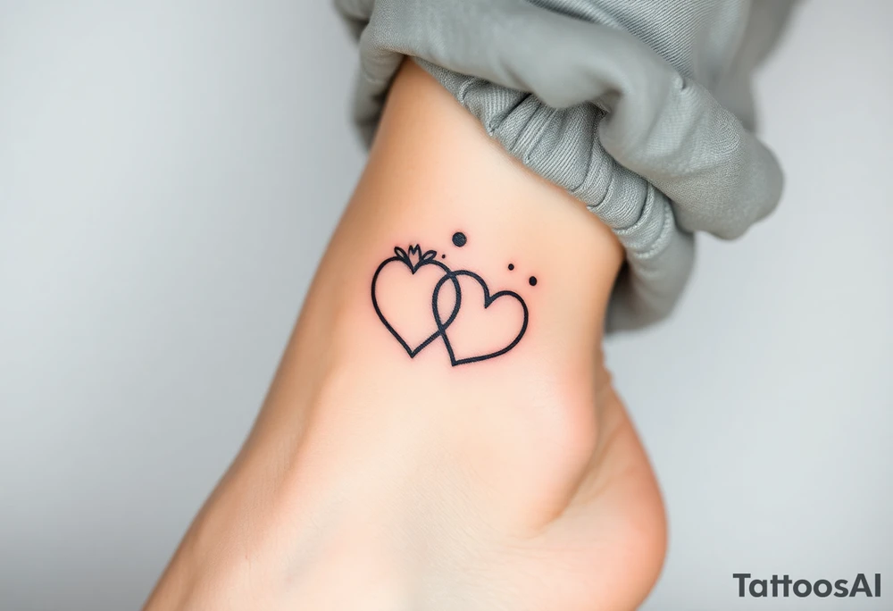 wedding rings tattoo with hearts and compass tattoo idea