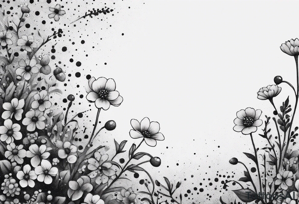 Small flowers tattoo idea