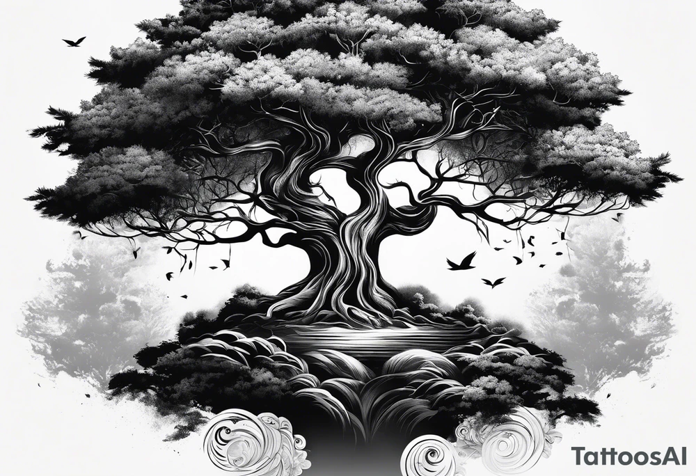 concept design, trees, tattoo idea