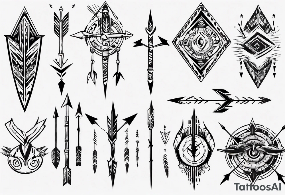 Arrow in flight tattoo idea