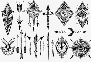 Arrow in flight tattoo idea