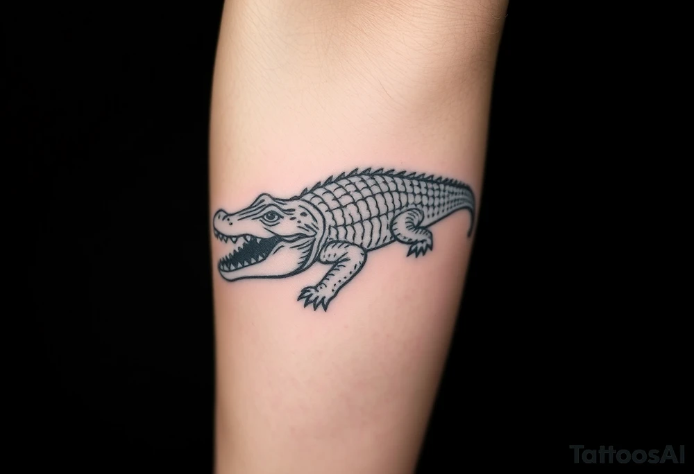 crocodile tattoo tattoo idea