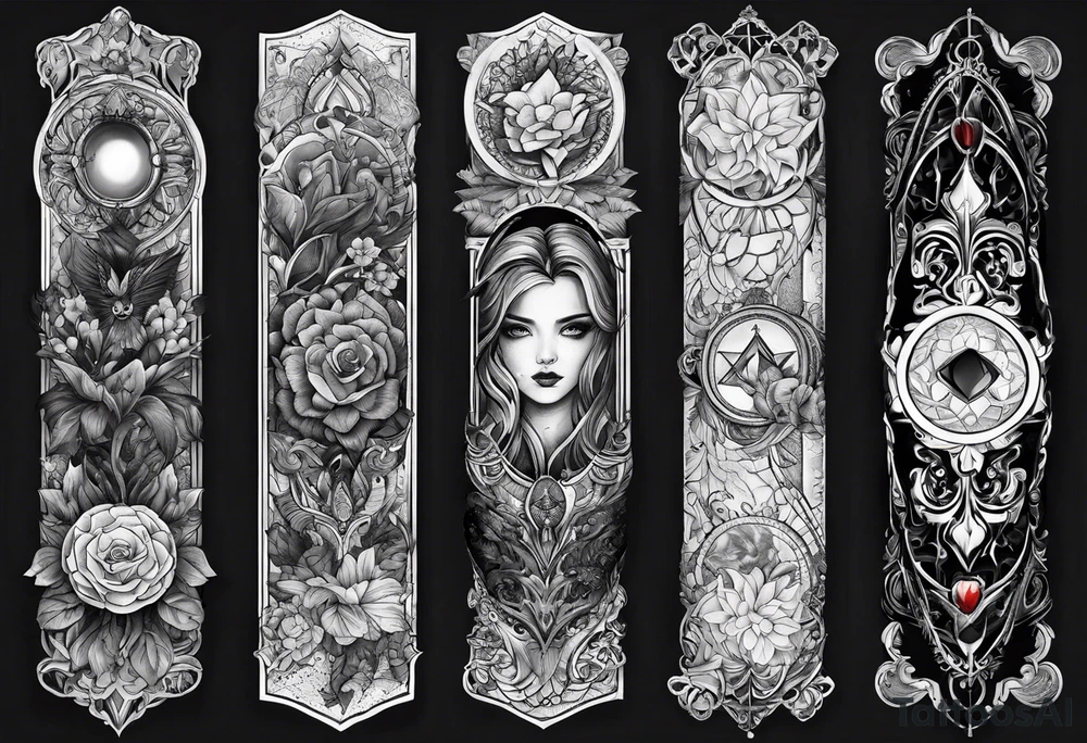 Gothic style forearm tattoo idea