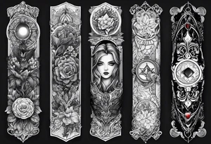 Gothic style forearm tattoo idea