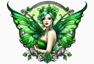 absinthe green fairy tattoo idea
