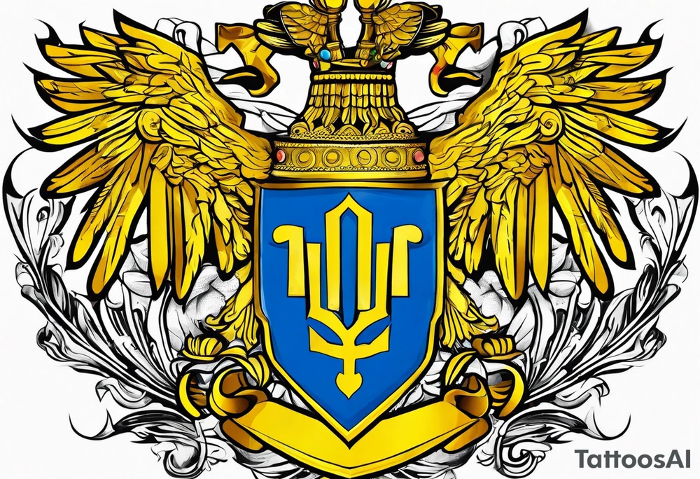 flag of Ukraine tattoo idea