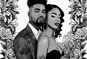 Dejuan & Jeshonda 
est. 2024
written in cursive tattoo idea