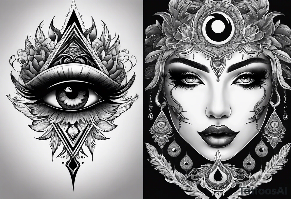 Third eye, smoke tattoo idea