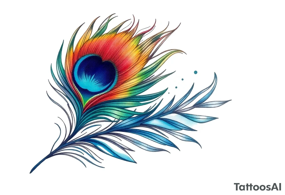Peacock feather tattoo idea