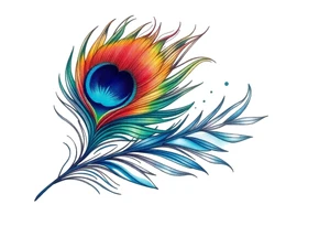 Peacock feather tattoo idea